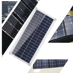 Flexible Solar Panel Kit with Dual USB Ports for Battery Charging Boat RV Car