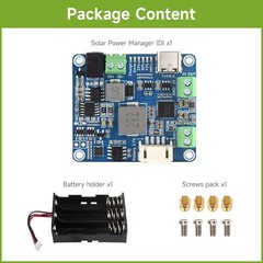 Waveshare Solar Power Manager Module (D), Supports 6V~24V Solar Panel Rapid Qual