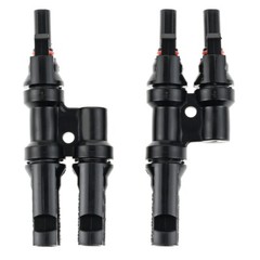 T Branch Solar Panel Connectors Solar Waterproof Adapter Cable 2 to 1 MMF+FFM