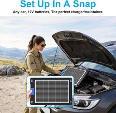 High-Efficiency 12W Solar Car Battery Charger – Fast & Safe Battery Maintenance
