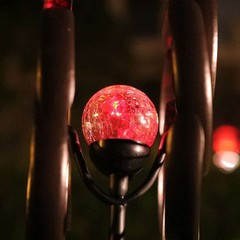 Solar Powered Glass Ball+Accessories – for Solar Wind Spinner Replacement Sol…