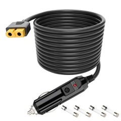XT60 Female to Car Charger Male Plug Adapter Cable 12V/24V Compatible For