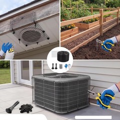 6in x 100ft Solar Panel Bird Guard & Critter Guard Mesh Kit, PVC Coated Wire Mes
