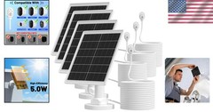5W Solar Charger for Arlo Cameras – 4 Pack with Waterproof Design & Cable