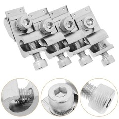 4Pcs Aluminum Solar Panel Fasteners with Grounding Lug for Home and Rooftop Use