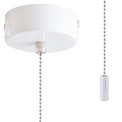 Modern Chrome Pull Cord Light Switch for Bathroom and More with 100cm Chain