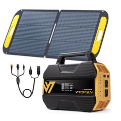 VTOMAN FlashSpeed 300 Portable Power Station 300W 230Wh LiFePO4+110W Solar Panel
