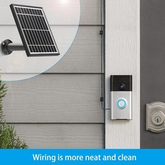 Solar Panel with Video Doorbell 3/3 Plus/4, Waterproof Charge Continuously,In…