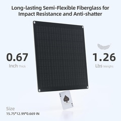 40W 12V Solar Battery Charger,2 PCS 20W Solar Battery Maintainer with Built-In I