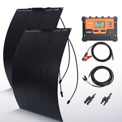 200W Kit Monocrystalline Solar Panel 12V Charging RV Camping Home Off-Grid Boat
