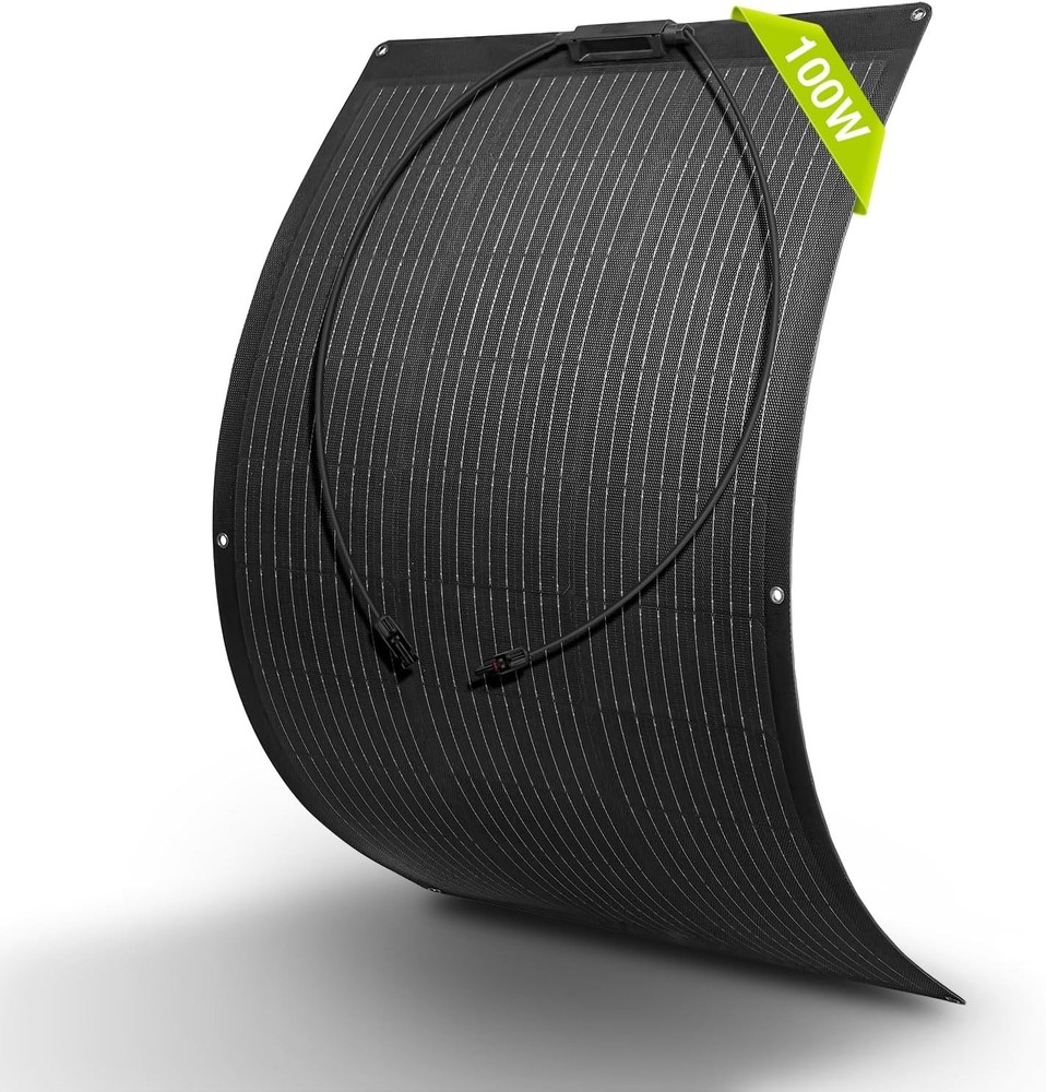 100W Flexible Solar Panel Portable Bendable 12 Volts 10BB Mono Cell Uneven