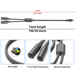 DC8020 Male to DC 8MM/DC7909 Female Compatible with Jackery Explorer 1500 2000 P