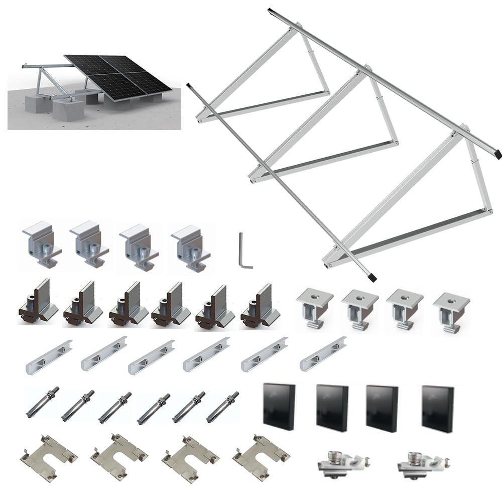 CMYYANGLIN Solar Panel Mounting Brackets Kit System Adjustable 30º~45º Aluminu