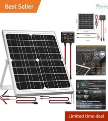 20W Solar Panel Kit Waterproof Monocrystalline Battery Charger for RV Boat Car