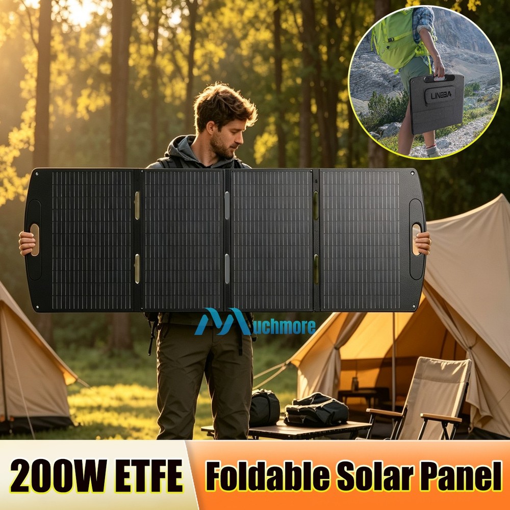 200W Portable Solar Panel Foldable Solar Modules Waterproof for Camping Solar