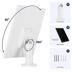 Solar Panel Charger for Ring Camera, Compatible with Ri ng Stick Up Cam, Stic…