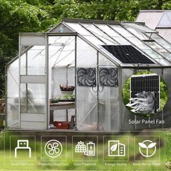 20W 16V Solar Panel Exhaust Fan Kit USB Portable Solar Powered Fan Summer Outdoo