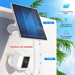 Solar Panel Micro USB C Power CCTV Camera Security Cam Battery Charger Outdoor