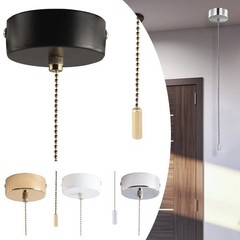 Modern Chrome Pull Cord Light Switch for Bathroom and More with 100cm Chain