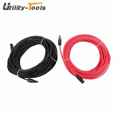 For RV / Boat 4mm² 20M Solar Panel Extension Cable Black + Red With M4 Connector
