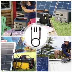 Solar Panel to 8mm Adapter Cable DC 8mm Connector 5.5×2.5mm Converter 14AWG 6ft