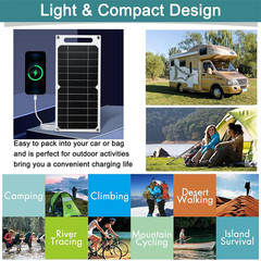 Mini 5V 6W USB Solar Panel, Portable 5 Volt 6 Watt High Efficiency Monocrystalli