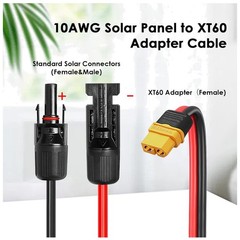 20FT Solar to XT60 Extension Cable 10AWG