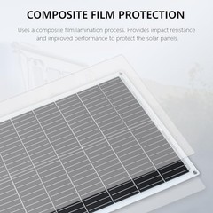Solar Panel 12V Flexible System Kit,2X100W Monocrystalline Fiberglass 200W