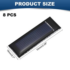 8PCS – 0.5V 0.08W 0.16A Mini Solar Panels Small Solar Photovoltaic Power Cells