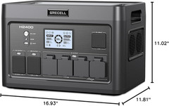 Portable Power Station 2400W, 1843Wh Lifepo4 Solar Generator UPS Home Battery Ba