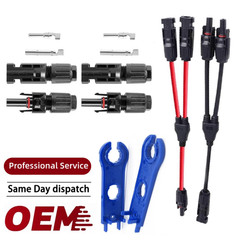 30A Solar Y Branch Parallel Cable Kit MC4 Connectors & Spanners for RV Boat