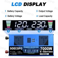 7000W Solar Energy Kit | Complete Off-Grid Solution (12V/24V DC to 110V/220V AC