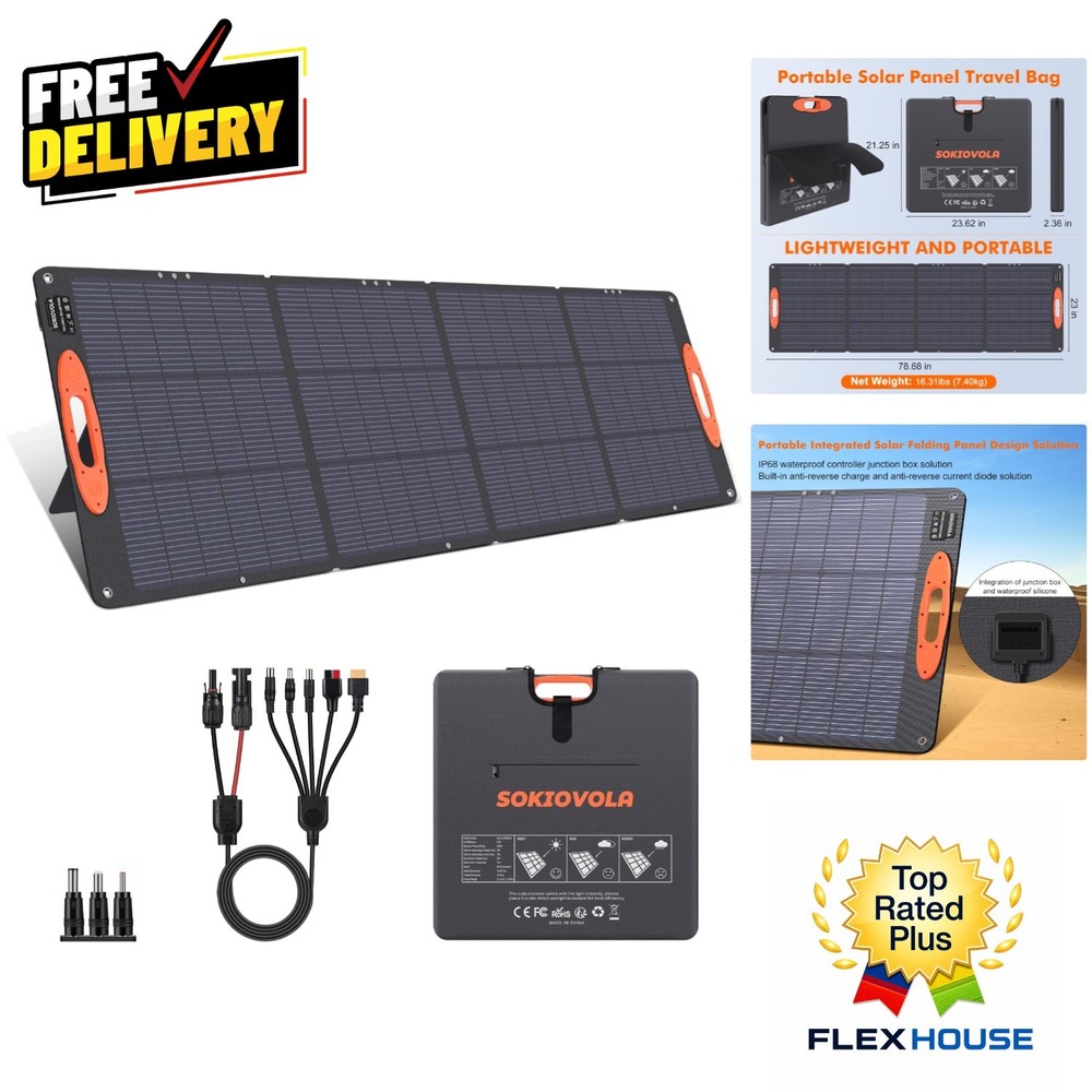 High Efficiency 200W Solar Panel for Power Stations – Foldable & Easy to Carry