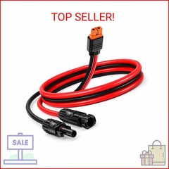 Solar Panel Cable for Ecoflow Anker SOLIX 12AWG, 10FT/3M Compatible with MC-4 to