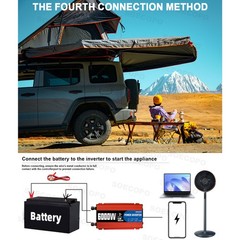 SOECOPO 6000W Solar System Complete Kit,12V DC to 110V/220V AC Inverter Flexible