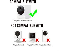 WASSERSTEIN Solar Panel Charinng solution for Wyze Cam Outdoor, White