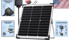 Durable 20W Waterproof Solar Battery Charger for Motorcycles, Trailers, & Trucks