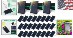 30 Pcs Small Solar Panels Mini Polycrystalline Solar Cells 5v 60ma Epoxy Plat…