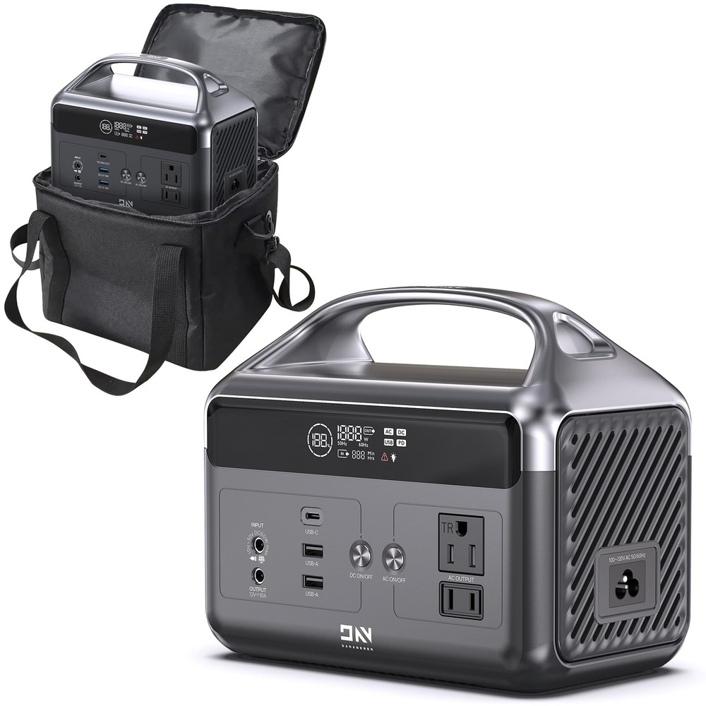 DaranEner Portable Power Station 192Wh LiFePO4 Battery, Solar Generator with …