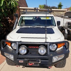 Toyota FJ Cruiser 105W 12V Lensun Hood Solar Panel ETFE Anti Glare Offroad D3