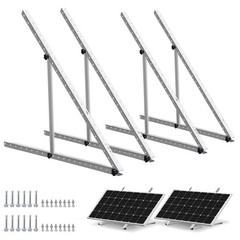 Adjustable Solar Panel Mount Brackets – 2 Sets, 45″ for Roof, RV, Boat, Off-Grid
