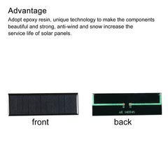 Mini Solar Cell Panel 5.5V 150mA 0.825W 140mm x 45mm 2pcs