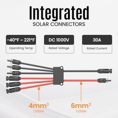 Solar Panel Y Branch Connectors Kit – 6 to 2 Parallel Waterproof Adapters