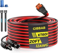 20FT 12AWG Solar to Xt60I, 3 6 10 16 20 25FT Solar Panel Connector to Xt60I-F A