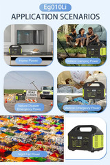 Portable Power Station 500W Solar Generator LiFePo4 Battery Camping Power Bank 3