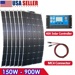 Semi-Flexible Solar Panel 900W 12V Bendable Thin Film Monocrystalline Lightweigh