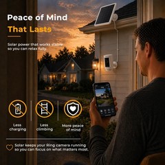 8W Solar Panel for Ring Camera, 2-Pack Solar Panel Charger Compatible with Ring