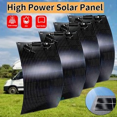 400W Watt Portable Ultra-Thin Flexible Solar Panel RV Camping Off-Grid Rooftop