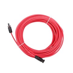 Black + Red Solar Panel Extension Cable 20M 4mm² With M4 Connector For RV/Boat