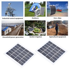 2 Pcs Monocrystalline Solar Plate Lightweight For Indoor And Outdoor Use